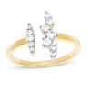 Thumbnail Image 0 of 0.29 CT. T.W. Diamond Linear Marquise and Scattered Bar Open Shank Ring in 10K Gold