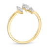 Thumbnail Image 2 of 0.29 CT. T.W. Diamond Linear Marquise and Scattered Bar Open Shank Ring in 10K Gold