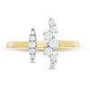 Thumbnail Image 4 of 0.29 CT. T.W. Diamond Linear Marquise and Scattered Bar Open Shank Ring in 10K Gold