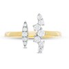 Thumbnail Image 3 of 0.29 CT. T.W. Diamond Linear Marquise and Scattered Bar Open Shank Ring in 10K Gold