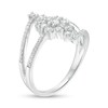 Thumbnail Image 2 of 0.45 CT. T.W. Diamond Bypass Open Shank Ring in Sterling Silver