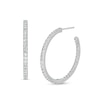 Thumbnail Image 0 of 1.01 CT. T.W. Diamond Inside-Out Hoop Earrings in 10K White Gold