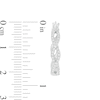 Thumbnail Image 2 of 0.23 CT. T.W. Diamond Twist Hoop Earring in 10K White Gold
