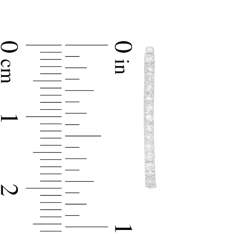 0.23 CT. T.W. Diamond U-Hoop Earrings in Sterling Silver