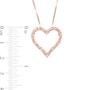 Thumbnail Image 2 of 0.085 CT. T.W. Diamond Heart Outline Pendant in 10K Rose Gold