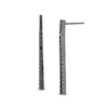 Thumbnail Image 0 of 0.23 CT. T.W. Black Diamond Linear Bar Drop Earrings in Sterling Silver with Black Rhodium