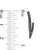 Thumbnail Image 2 of 0.085 CT. T.W. Black Diamond Split Curve Crawler Earrings in 10K White Gold with Black Rhodium