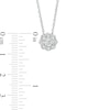 Thumbnail Image 3 of 3.4mm White Topaz Frame Flower Pendant in Sterling Silver
