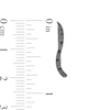 Thumbnail Image 3 of 0.04 CT. T.W. Black Diamond Curve Crawler Earrings in 10K White Gold with Black Rhodium