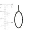 Thumbnail Image 2 of 0.29 CT. T.W. Black Diamond Oval Outline Drop Earrings in Sterling Silver with Black Rhodium