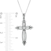 Thumbnail Image 2 of 0.18 CT. T.W. Diamond Beaded Cross Pendant in Sterling Silver with Black Rhodium