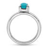 Thumbnail Image 1 of Stackable Expressions™ 5.0mm Simulated Turquoise Ring in Sterling Silver