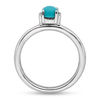 Stackable Expressions™ 5.0mm Simulated Turquoise Ring in Sterling Silver