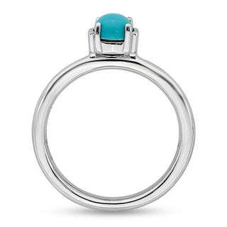Stackable Expressions™ 5.0mm Simulated Turquoise Ring in Sterling Silver