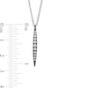 Thumbnail Image 2 of 0.23 CT. T.W. Diamond Elongated Marquise Bar Pendant in Sterling Silver and Black Rhodium