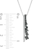 Thumbnail Image 2 of 0.45 CT. T.W. Enhanced Black and White Diamond Vertical Bar Scatter Pendant in Sterling Silver and Black Rhodium
