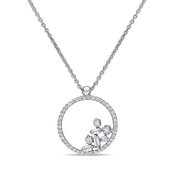 0 29 Ct T W Diamond Ter Open Circle Pendant In 14k White Gold H Si2 17 Peoples Jewellers - 14k White Gold Diamond Circle Pendant Necklace 0 29 Ct T W Diamond Ter Open Circle Pendant In 14k White Gold H Si2 17 Peoples Jewellers - 14k White Gold Diamond Circle Pendant Necklace