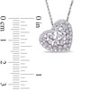 Thumbnail Image 3 of 1.00 CT. T.W. Diamond Scattered Tilted Heart Pendant in 14K White Gold (H/SI2)