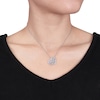 Thumbnail Image 2 of 1.99 CT. T.W. Diamond Scattered Tilted Heart Pendant in 14K White Gold (H/SI2)