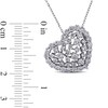 Thumbnail Image 3 of 1.99 CT. T.W. Diamond Scattered Tilted Heart Pendant in 14K White Gold (H/SI2)