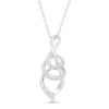 Thumbnail Image 0 of Diamond Accent Swirl Ribbon Pendant in Sterling Silver