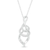Thumbnail Image 1 of Diamond Accent Swirl Ribbon Pendant in Sterling Silver