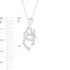 Thumbnail Image 2 of Diamond Accent Swirl Ribbon Pendant in Sterling Silver