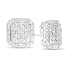 Thumbnail Image 1 of 1.23 CT. T.W. Cushion-Shaped Multi-Diamond Frame Stud Earrings in 10K White Gold