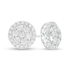 Thumbnail Image 0 of 0.95 CT. T.W. Multi-Diamond Frame Stud Earrings in 10K White Gold