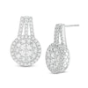 Thumbnail Image 0 of 1.45 CT. T.W. Composite Diamond Double Frame Drop Earrings in 10K White Gold