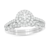 Thumbnail Image 1 of 0.45 CT. T.W. Diamond Double Frame Art Deco Bridal Set in 10K White Gold