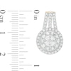 Thumbnail Image 2 of 1.45 CT. T.W. Composite Diamond Double Frame Drop Earrings in 10K Gold