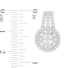 Thumbnail Image 3 of 1.45 CT. T.W. Composite Diamond Double Frame Drop Earrings in 10K Gold