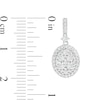 0.95 CT. T.W. Oval Composite Diamond Frame Drop Earrings in 10K White Gold