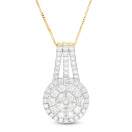 0.95 CT. T.W. Multi-Diamond Pendant in 10K Gold