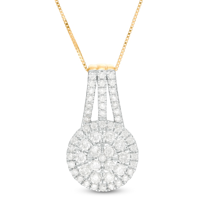 0.95 CT. T.W. Multi-Diamond Pendant in 10K Gold
