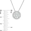 Thumbnail Image 2 of 0.69 CT. T.W. Composite Diamond Frame Pendant in 10K White Gold