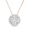 0.69 CT. T.W. Composite Diamond Frame Pendant in 10K Rose Gold