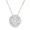 Thumbnail Image 0 of 0.69 CT. T.W. Composite Diamond Frame Pendant in 10K Rose Gold