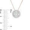 Thumbnail Image 2 of 0.69 CT. T.W. Composite Diamond Frame Pendant in 10K Rose Gold