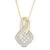 Thumbnail Image 1 of 0.45 CT. T.W. Composite Diamond Tilted Square Pendant in 10K Gold