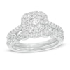 Thumbnail Image 0 of 0.95 CT. T.W. Composite Cushion-Shaped Diamond Art Deco Bridal Set in 10K White Gold