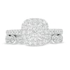 Thumbnail Image 3 of 0.95 CT. T.W. Composite Cushion-Shaped Diamond Art Deco Bridal Set in 10K White Gold