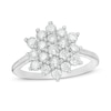 Thumbnail Image 0 of 1.23 CT. T.W. Composite Diamond Flower Ring in 10K White Gold