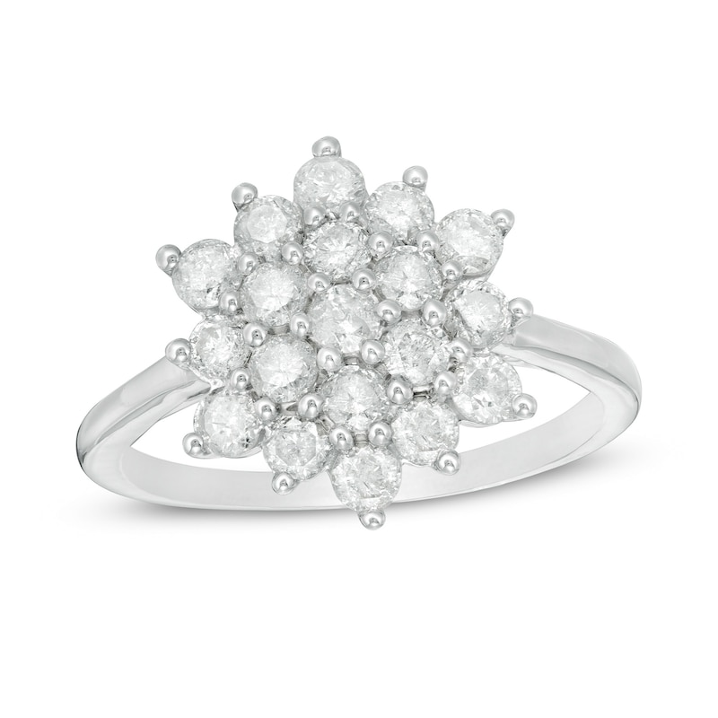 1.23 CT. T.W. Composite Diamond Flower Ring in 10K Gold|Peoples Jewellers