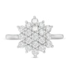 Thumbnail Image 3 of 1.23 CT. T.W. Composite Diamond Flower Ring in 10K White Gold