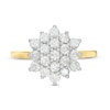 Thumbnail Image 3 of 1.23 CT. T.W. Composite Diamond Flower Ring in 10K Gold