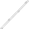 Thumbnail Image 0 of 0.23 CT. T.W. Pear-Shaped Diamond Station Double Strand Bracelet in 10K White Gold - 7.25"