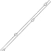 Thumbnail Image 1 of 0.23 CT. T.W. Pear-Shaped Diamond Station Double Strand Bracelet in 10K White Gold - 7.25"