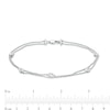 Thumbnail Image 3 of 0.23 CT. T.W. Pear-Shaped Diamond Station Double Strand Bracelet in 10K White Gold - 7.25"